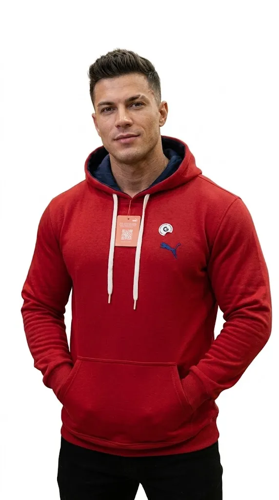 Sudadera deportiva Puma cerrada para hombre, ideal para entrenamiento y uso casual.
